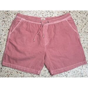 Marine Layer Men's Pink 100% Cotton Drawstring Waist Satruday Shorts Size XXL